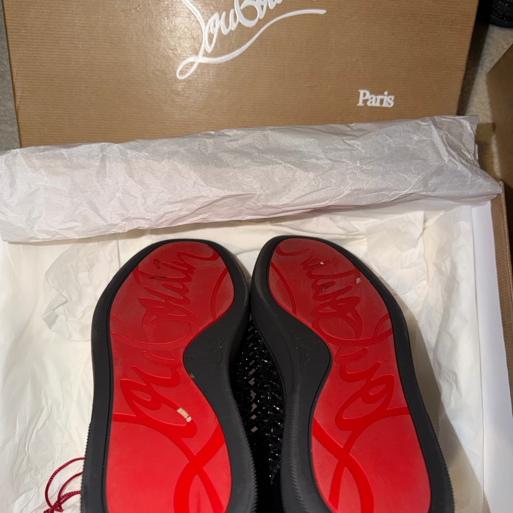 Christian Louboutin Black Studded Men's Sneakers - Picture 2 of 6